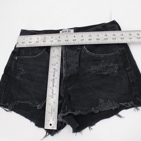 Agolde Shorts Womens 25 Parker Cut Off High Rise Denim Zero distressed frayed - Picture 5 of 9
